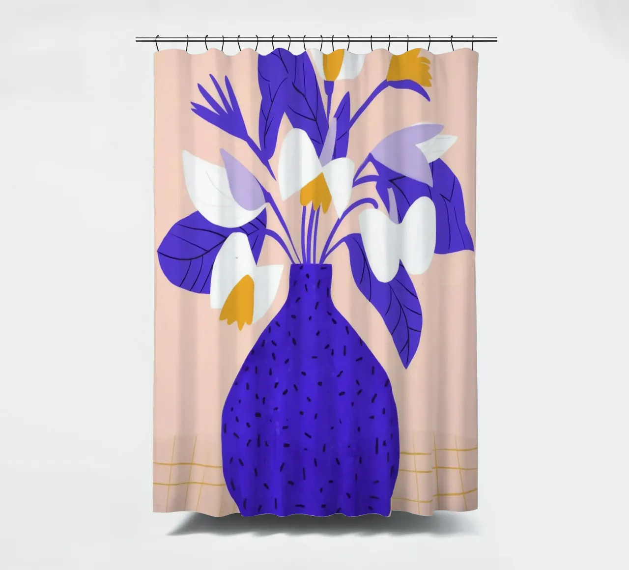 Cobalt Bloom Harmony Duschvorhang von Moonlite Desire