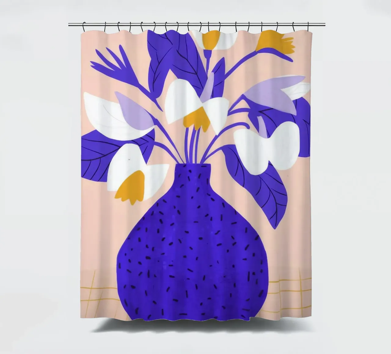 Cobalt Bloom Harmony Duschvorhang von Moonlite Desire