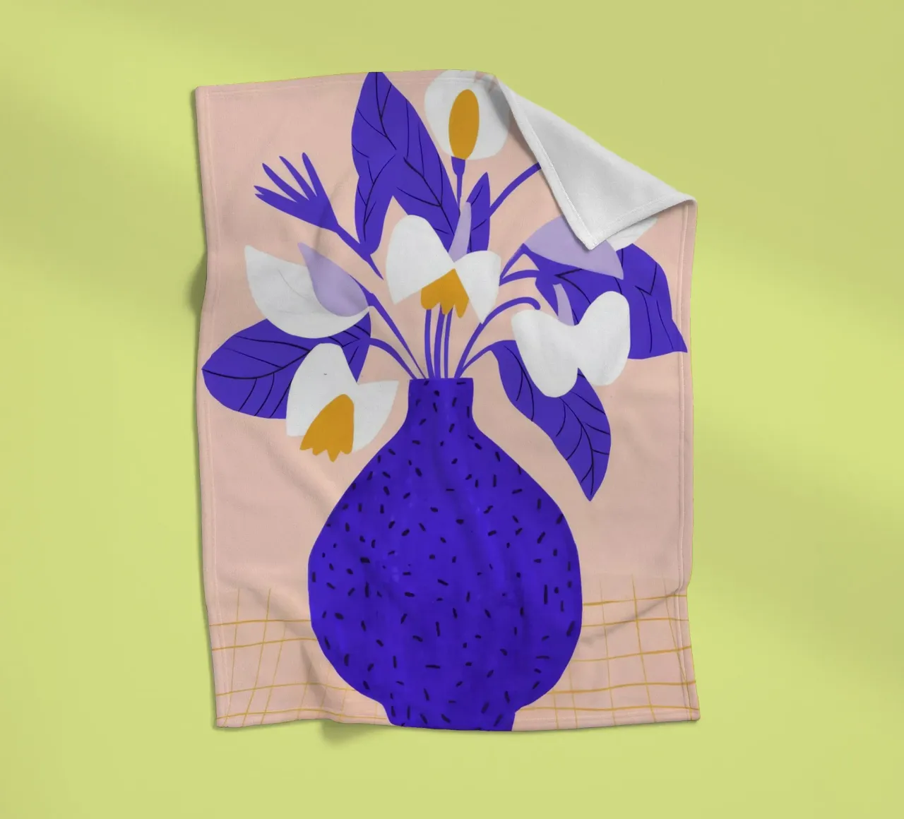 Cobalt Bloom Harmony Fleecedecke von Moonlite Desire