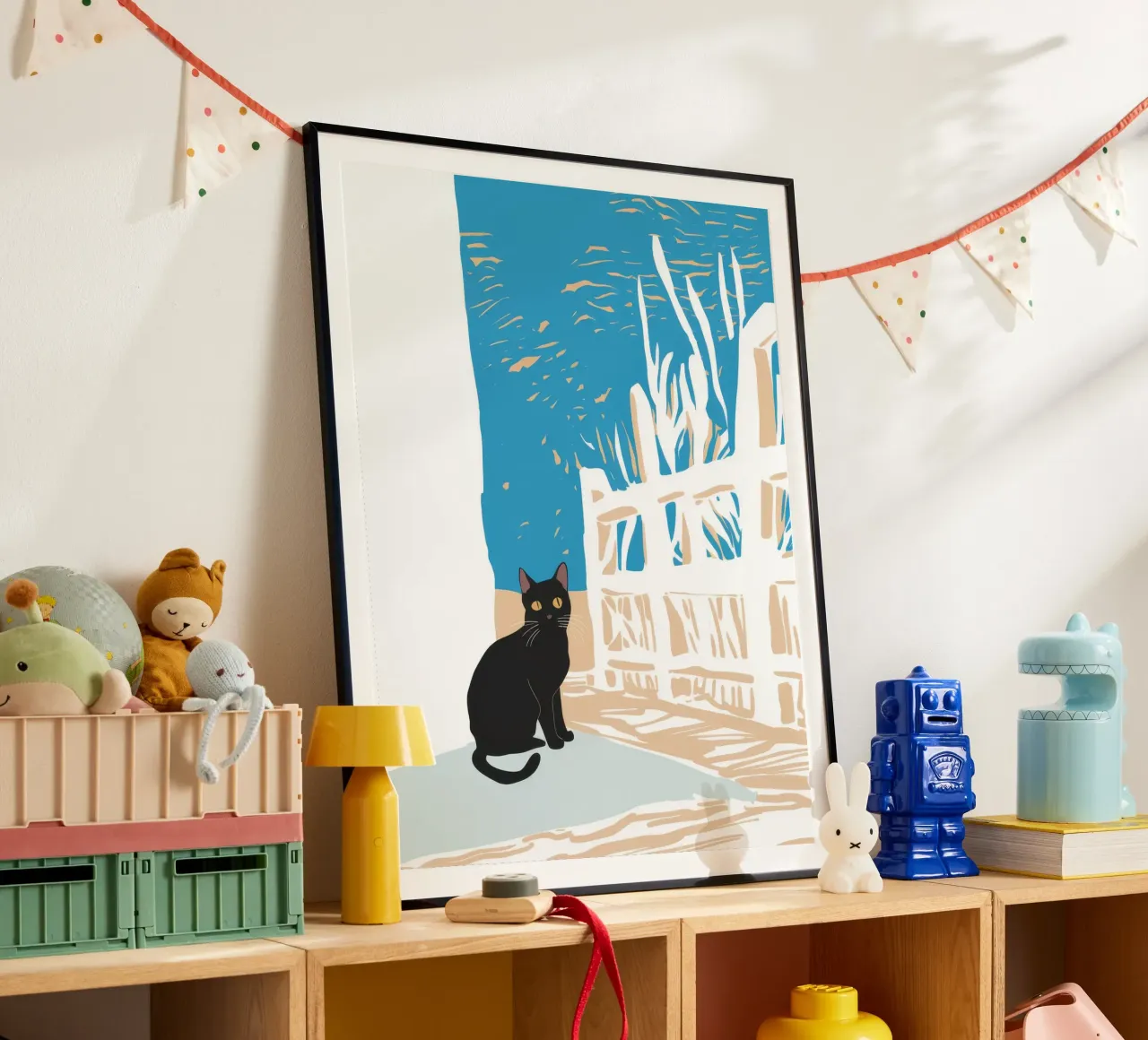 Silhouette dell'orologio invernale poster da Lumie Layers