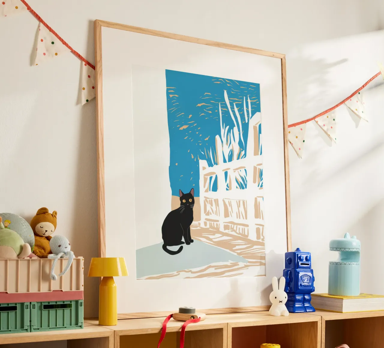 Silhouette dell'orologio invernale poster da Lumie Layers