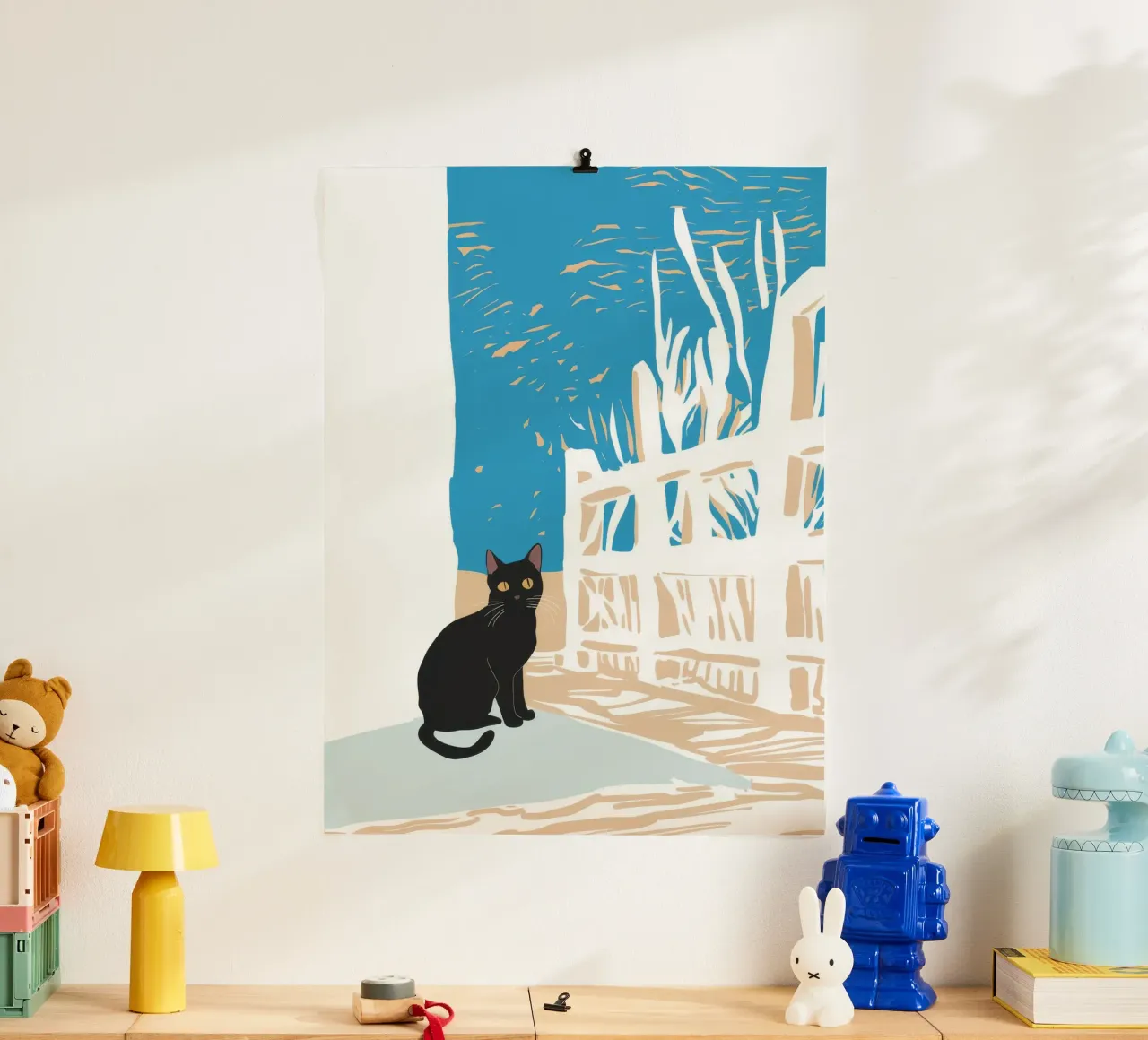 Silhouette dell'orologio invernale poster da Lumie Layers