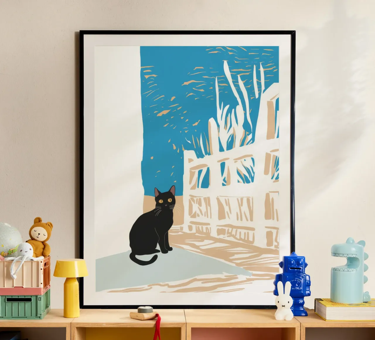 Silhouette dell'orologio invernale poster da Lumie Layers