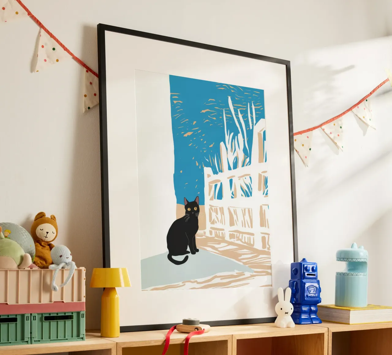 Silhouette dell'orologio invernale poster da Lumie Layers
