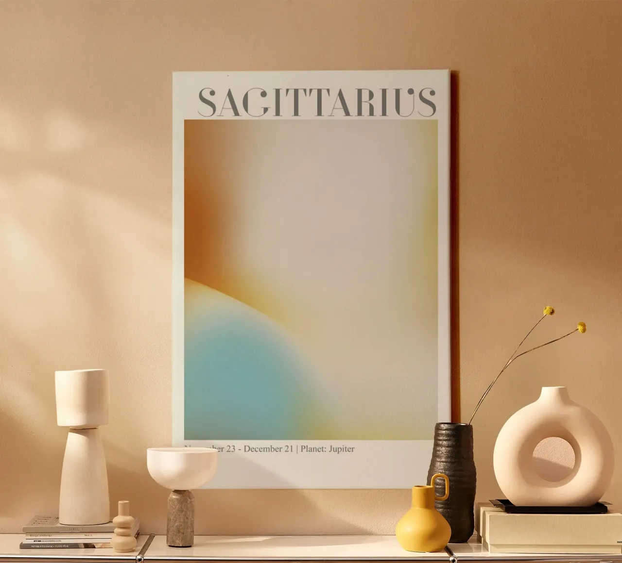 Sagittarius Abstract Aura canvas by cafelab