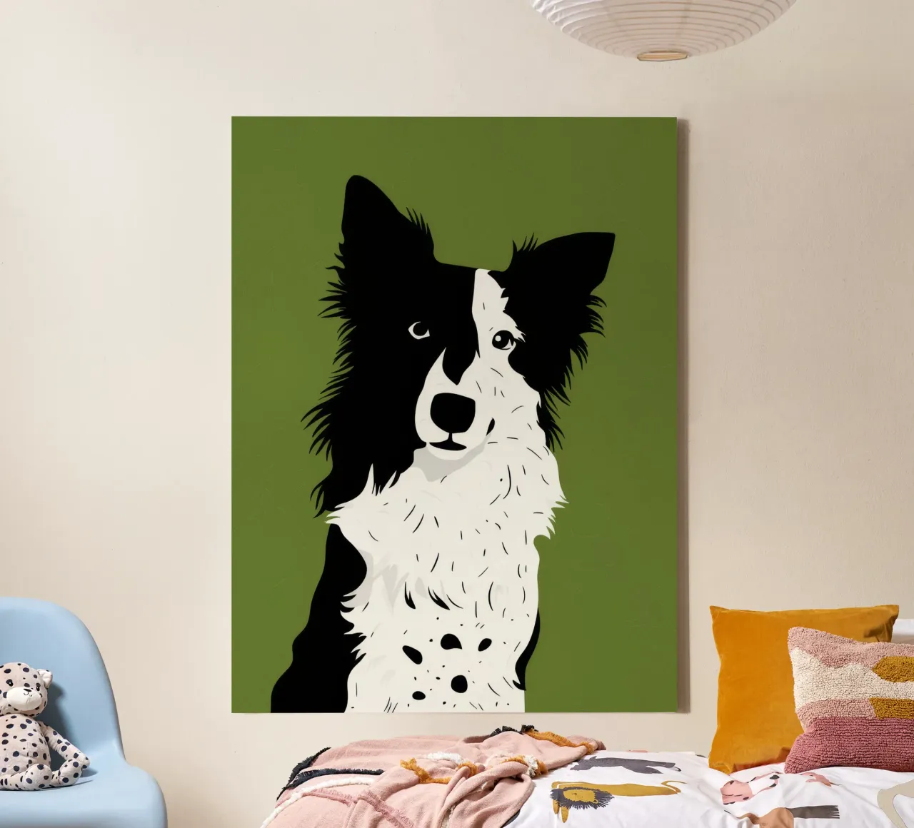Loyal Verdant Gaze canvas with Floater frame by Lumie Layers