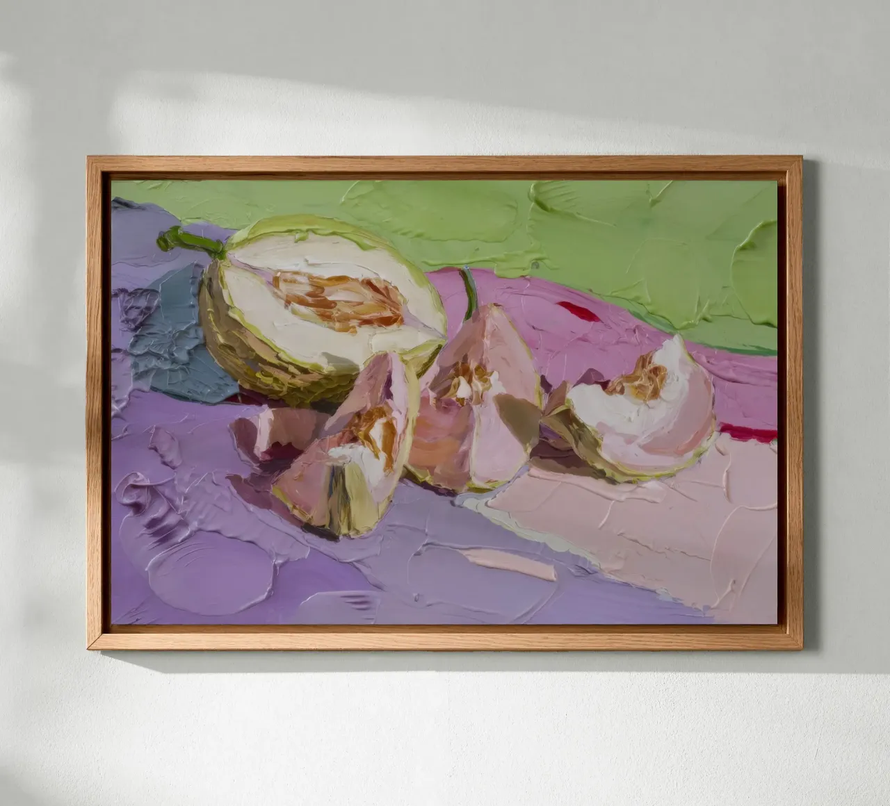 Garlic Bulb Study canvas with Floater frame by Lush Essence