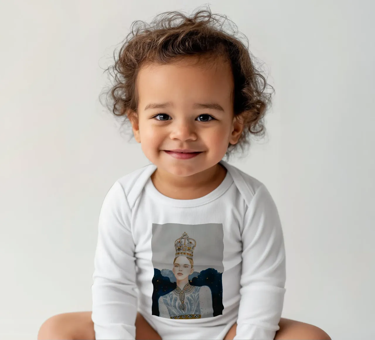 Sylvan Crown Aura long-sleeve baby romper by Vivid Reverie