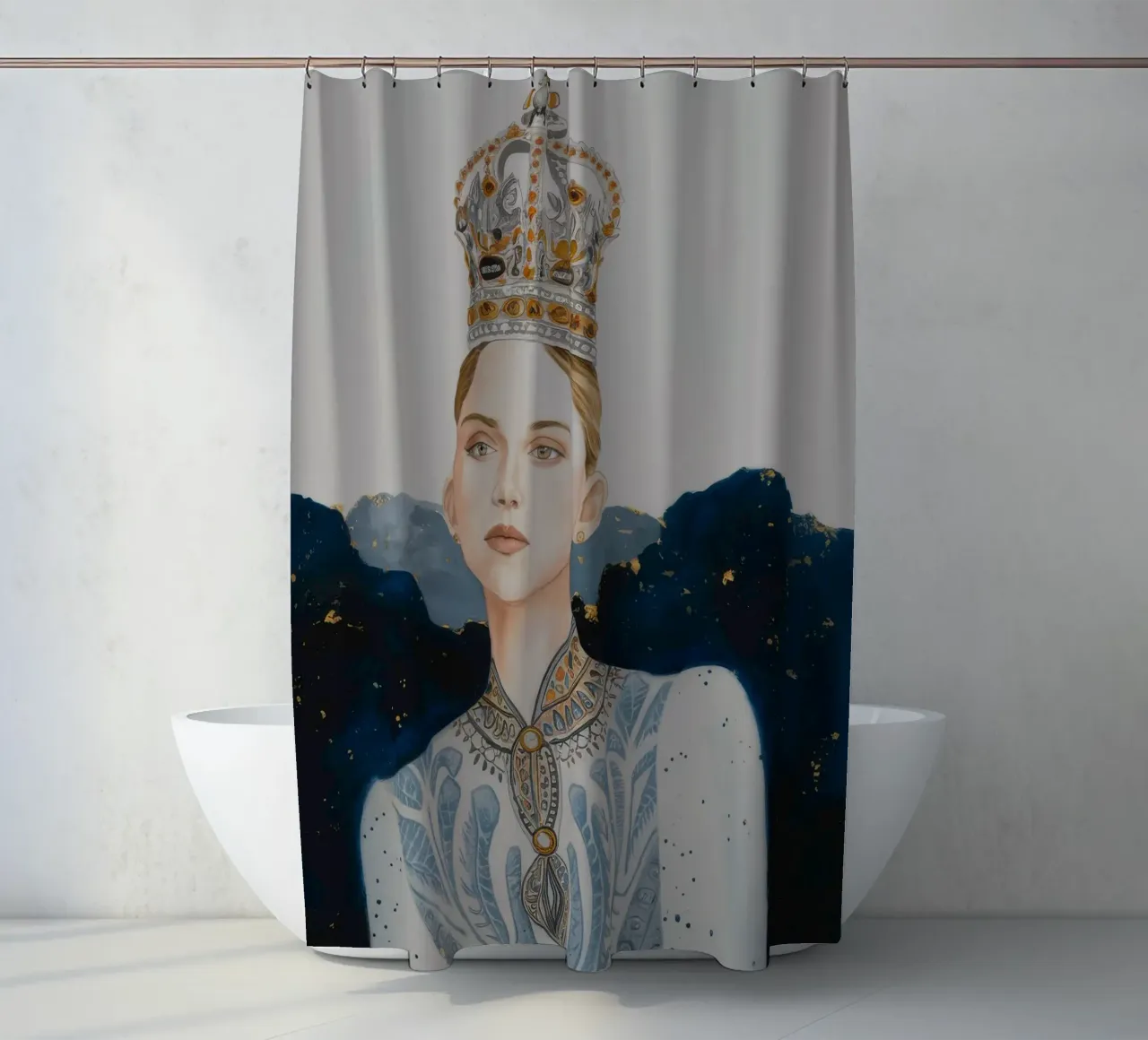 Sylvan Crown Aura shower curtain by Vivid Reverie