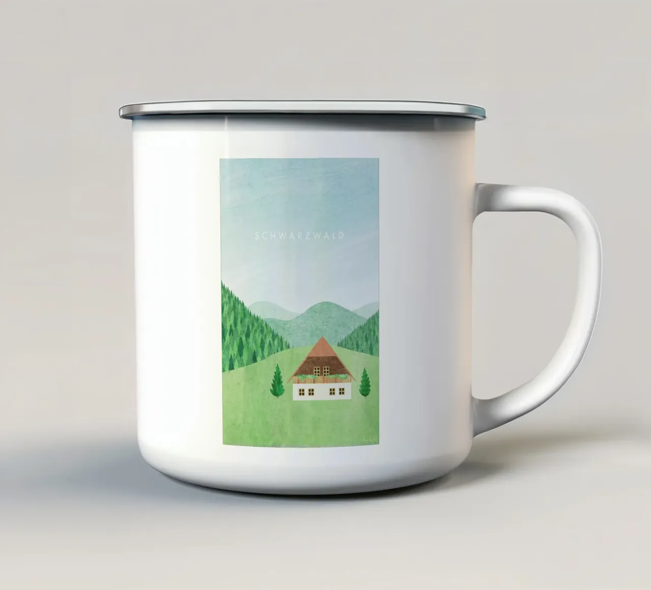 Schwarzwald tazza in smalto da Henry Rivers
