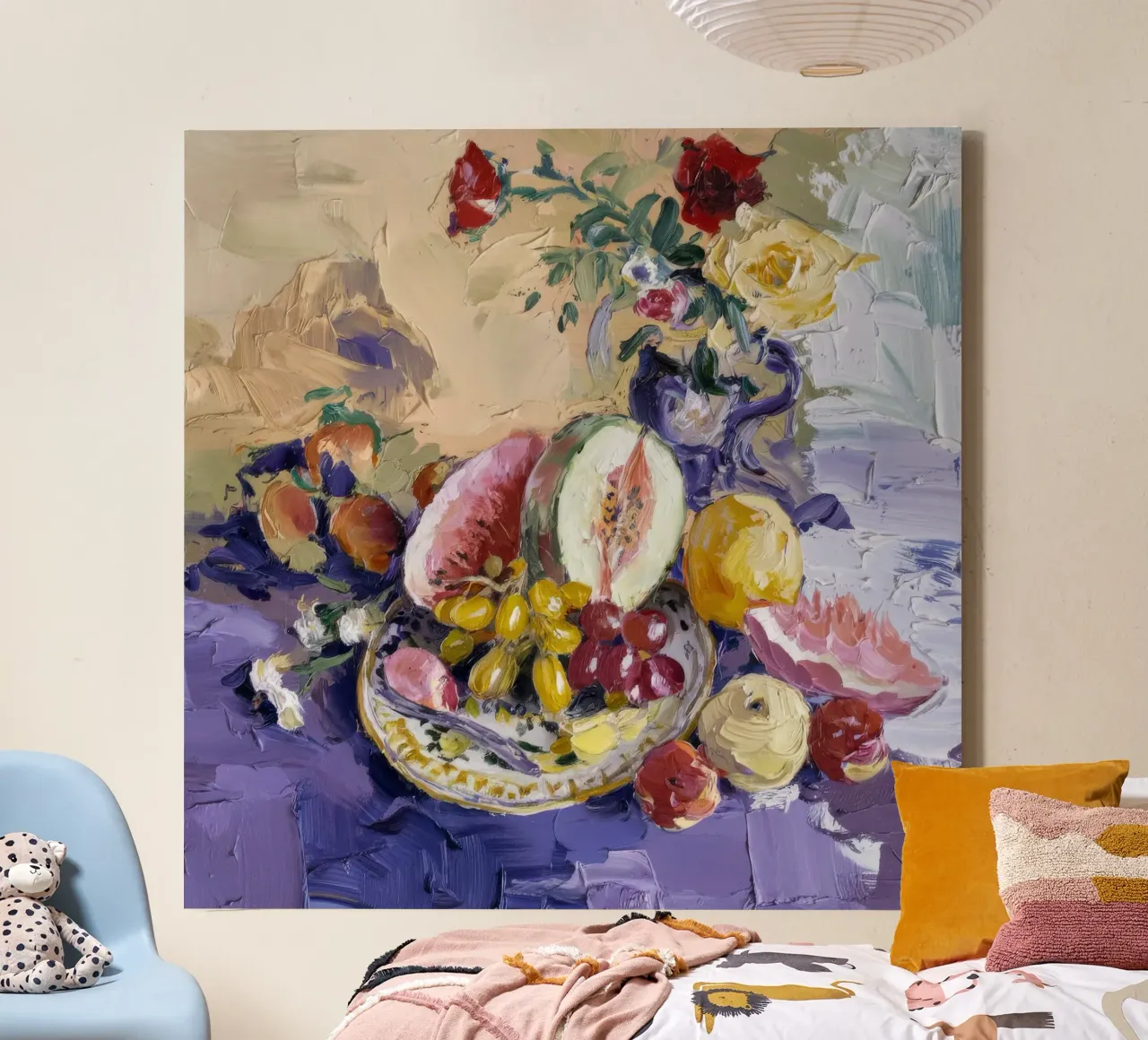 Cornucopia di frutta esotica tela con Cornice a cassetta da Lush Essence