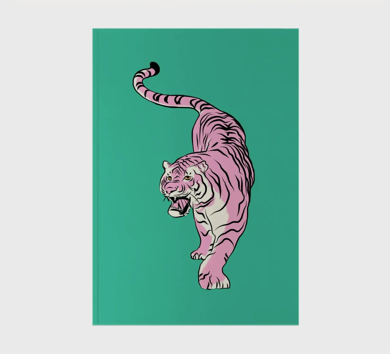 Tiger portrait 02 notebook by Little Dean