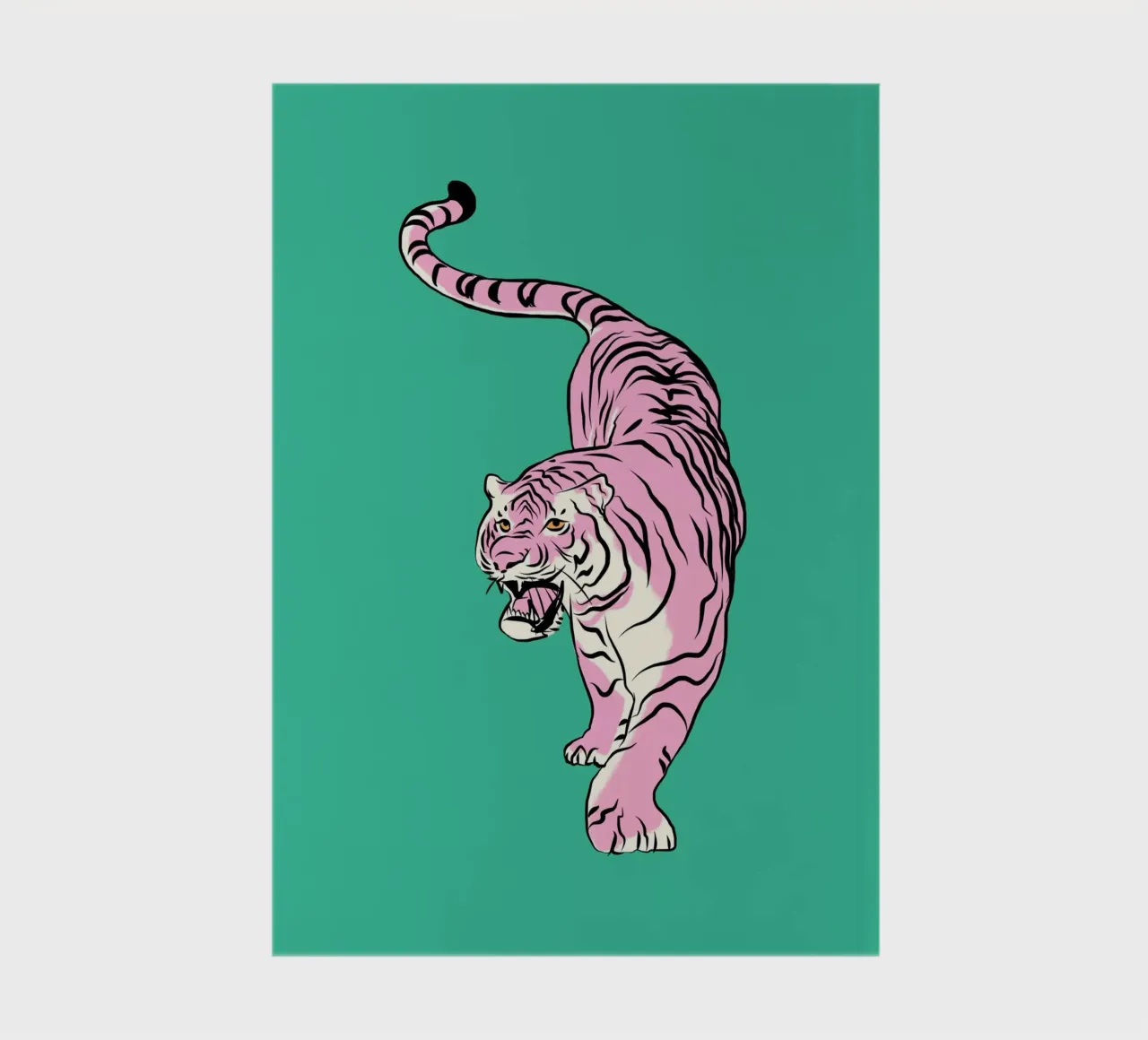 Tiger portrait 02 notebook by Little Dean