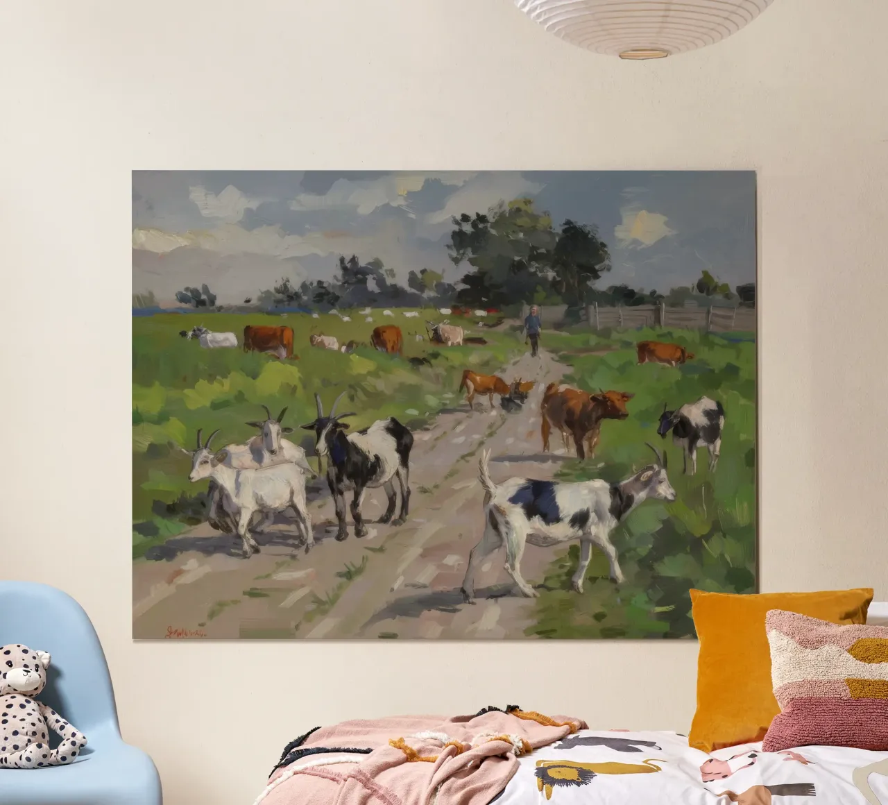 Zacht grazen in de wei poster van Radiance Landscape