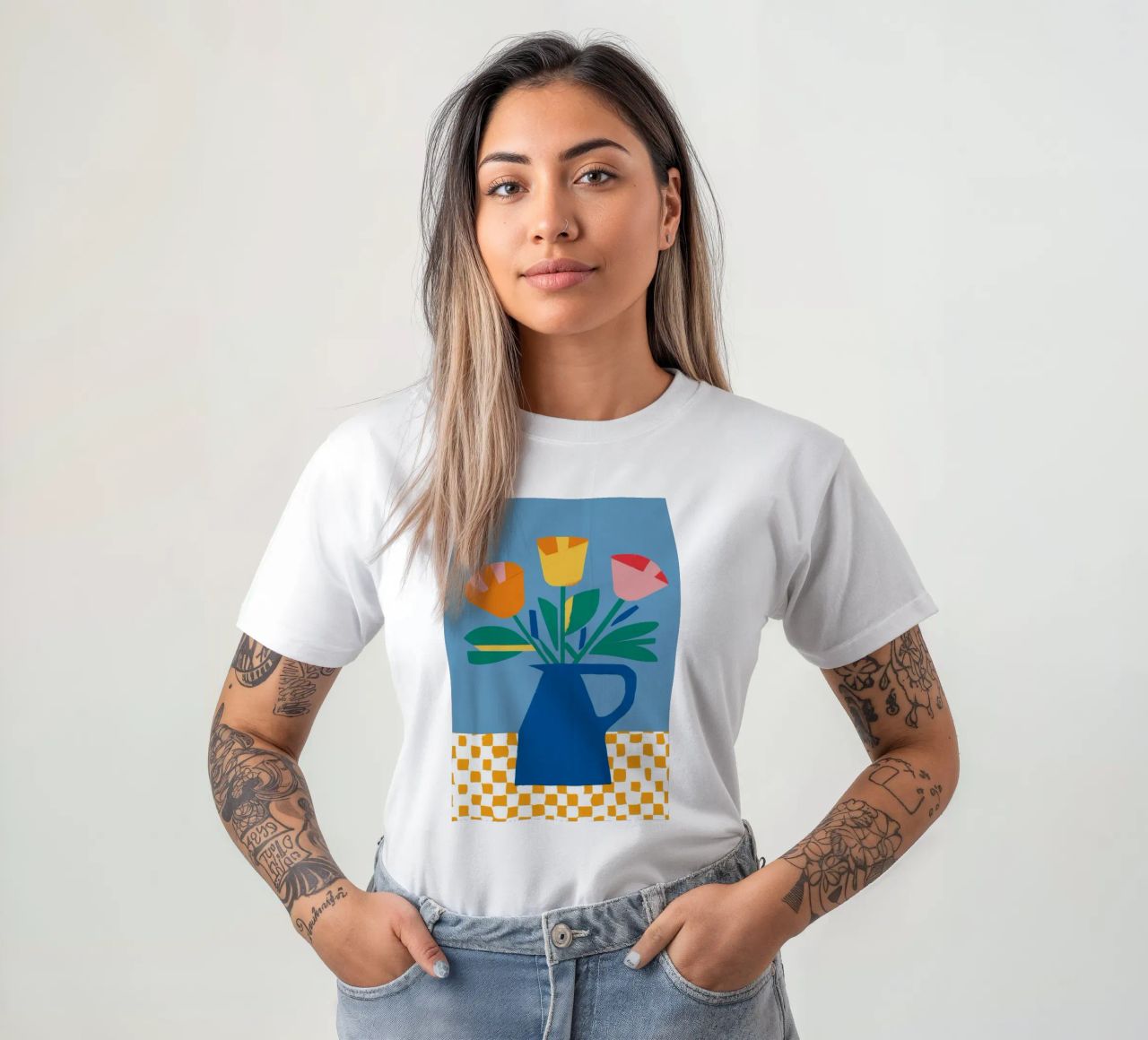 Tulipano colorblock Pop t-shirt da Moonlite Desire