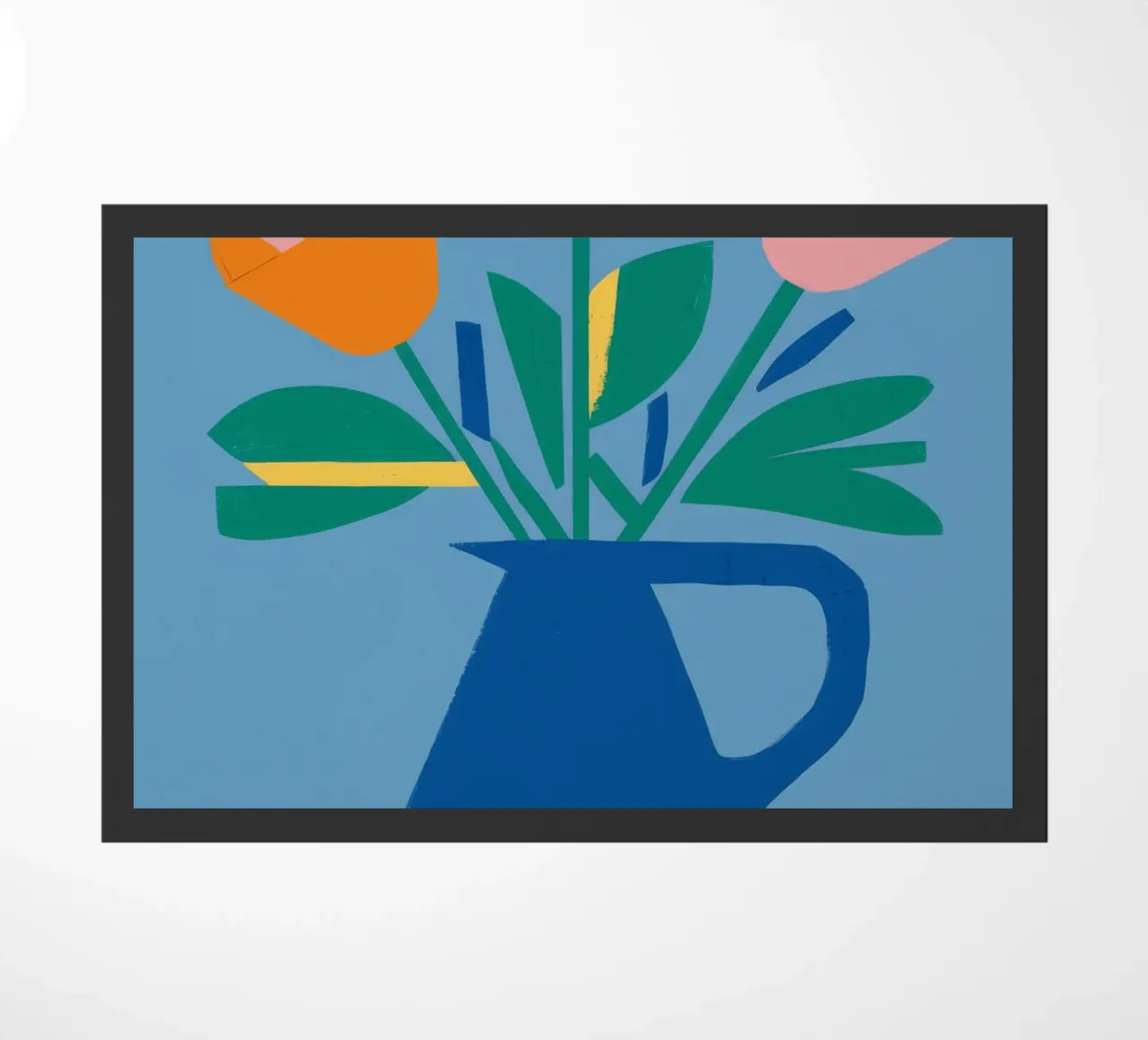 Colorblock Tulip Pop doormat by Moonlite Desire