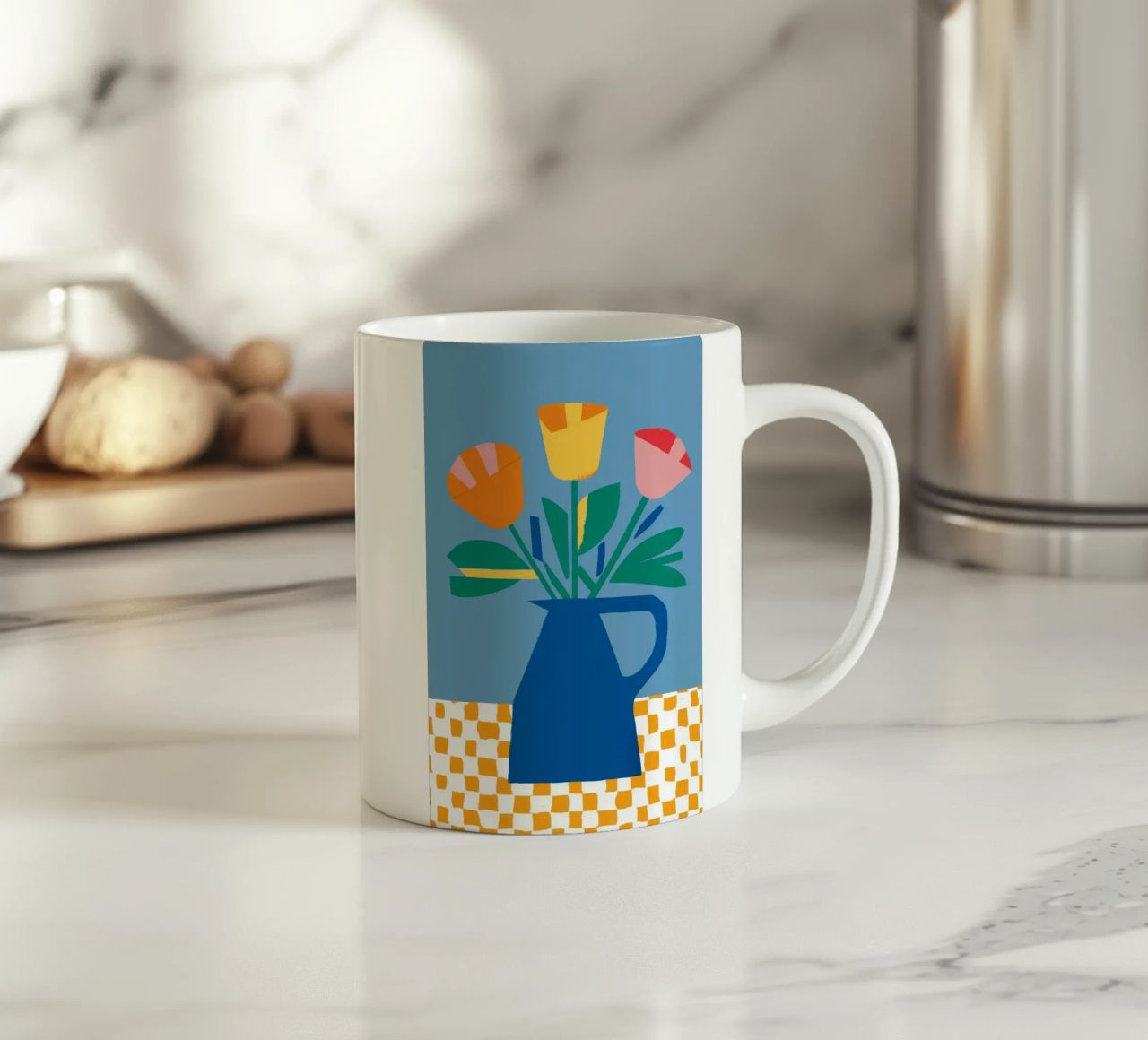 Tulipano colorblock Pop tazza in ceramica da Moonlite Desire
