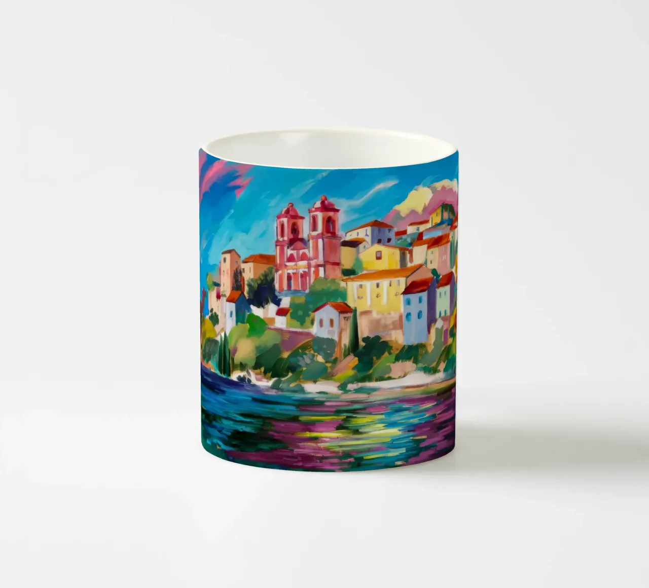 Coastal Town Vibrancy ceramic mug by Lush Essence