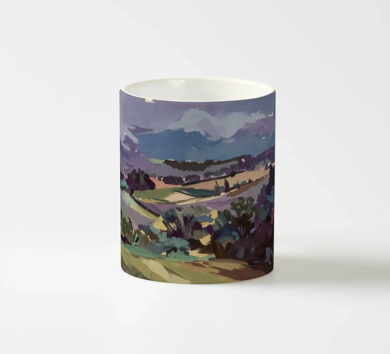Serenità delle colline del crepuscolo tazza in ceramica da Radiance Landscape