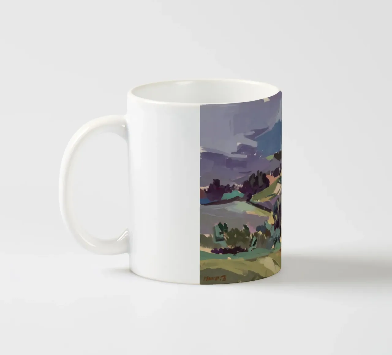 Serenità delle colline del crepuscolo tazza in ceramica da Radiance Landscape