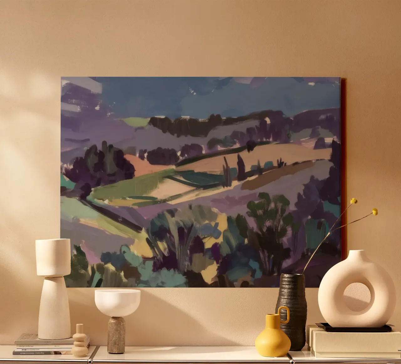 Serenità delle colline del crepuscolo tela con Cornice a cassetta da Radiance Landscape
