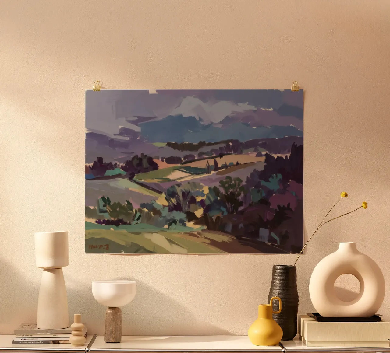 Serenità delle colline del crepuscolo poster da Radiance Landscape