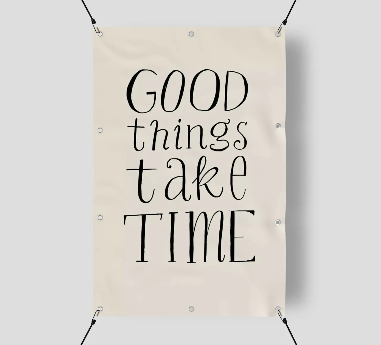 Good Things Take Time telo in pvc da Graphite