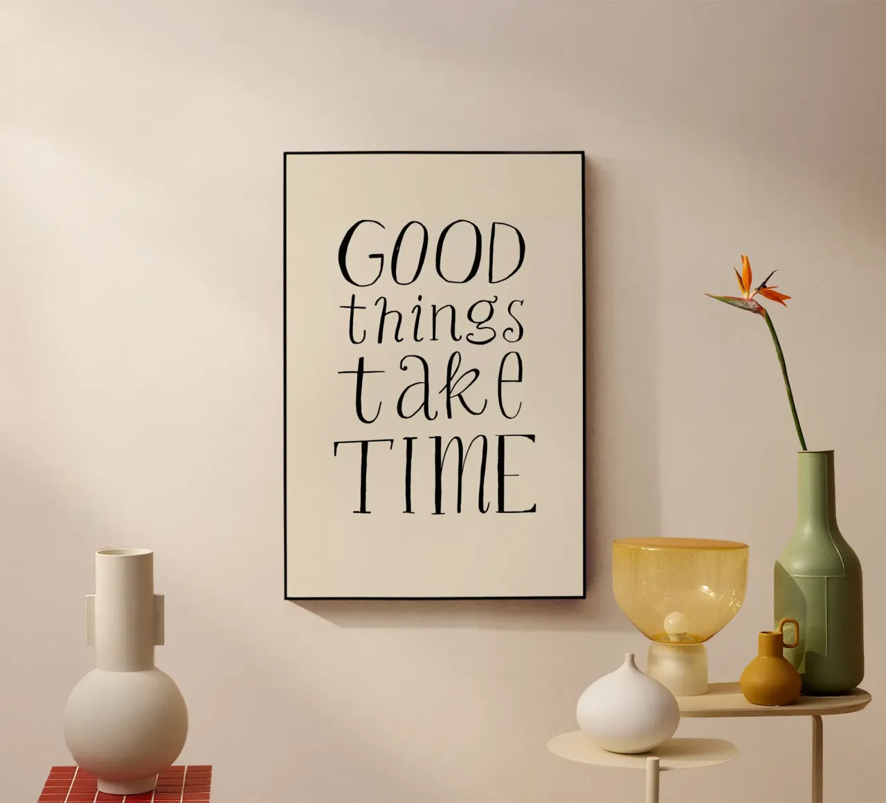 Good Things Take Time plexiglass da Graphite
