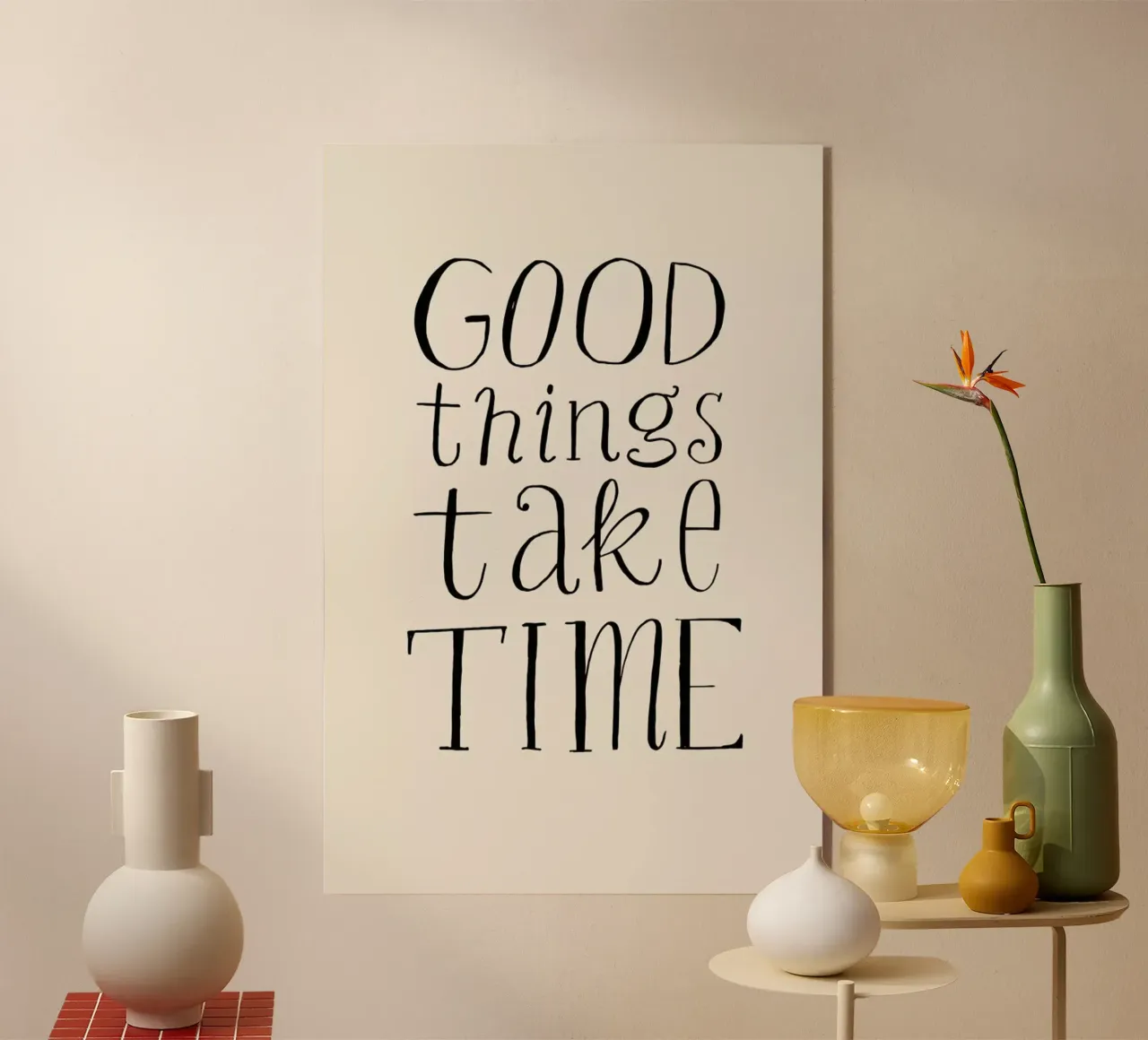 Good Things Take Time plexiglass da Graphite