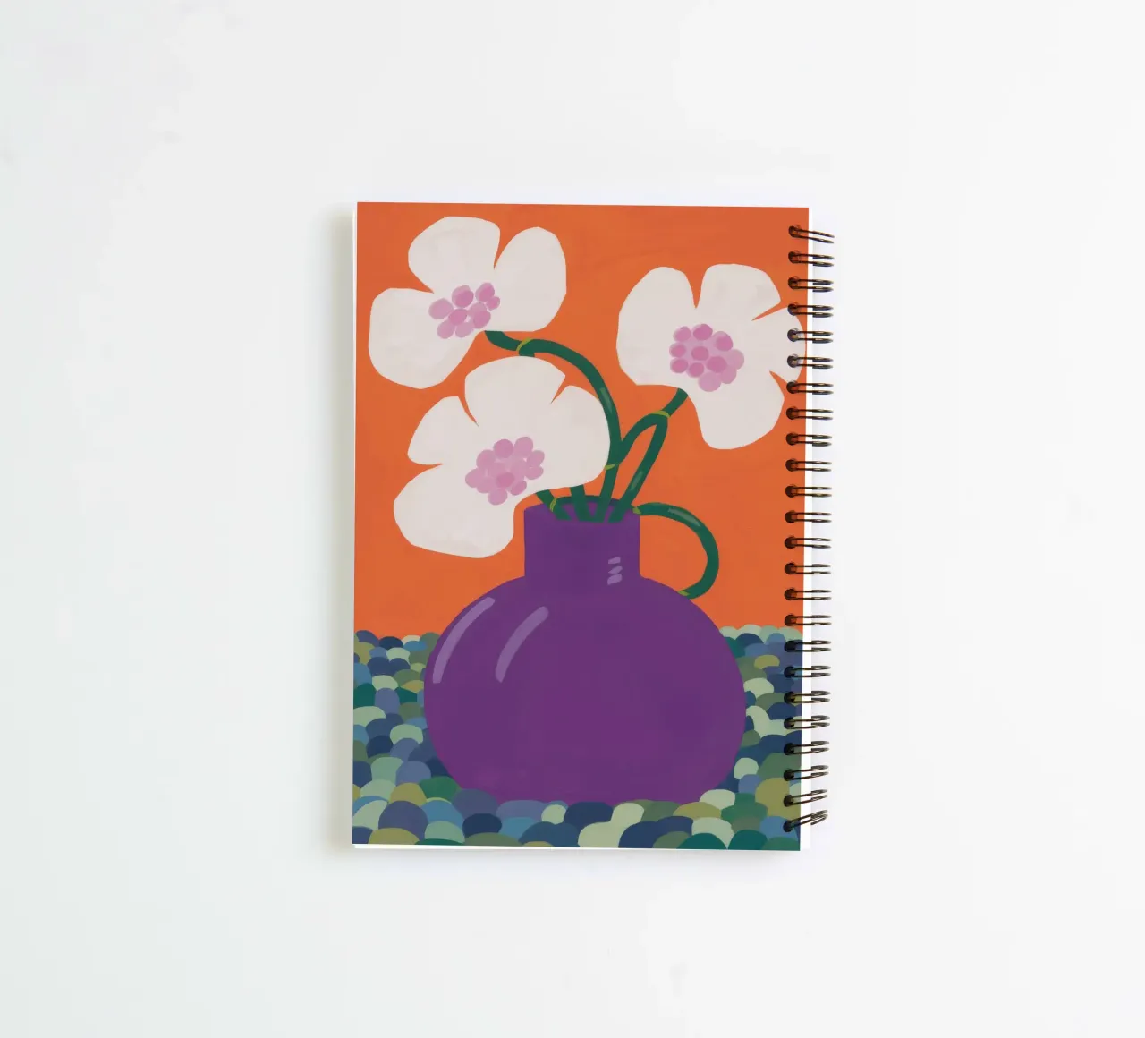 Présence d'un vase violet carnet à spirale de Moonlite Desire