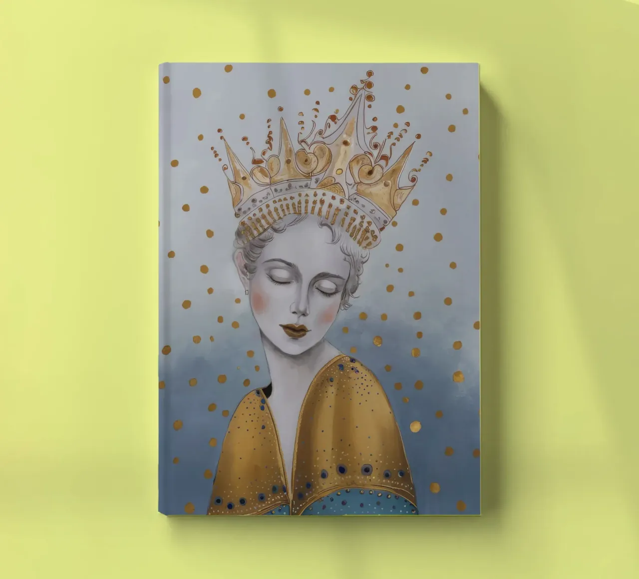 Golden Orb Slumber notebook by Vivid Reverie