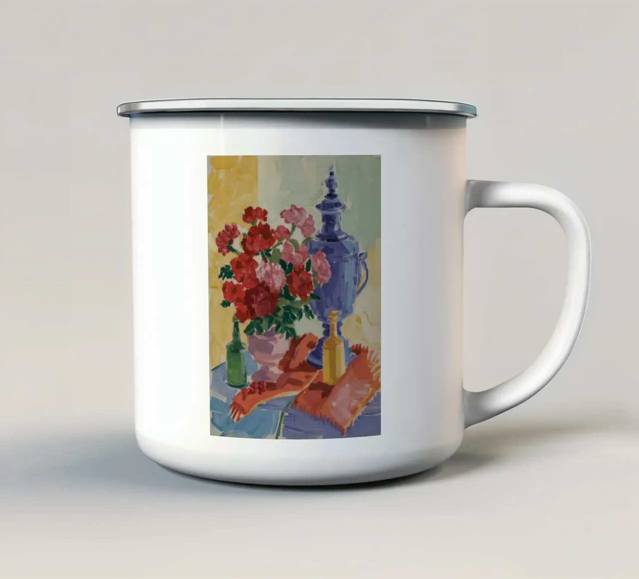 Il calore floreale di Samovar tazza in smalto da Radiance Landscape
