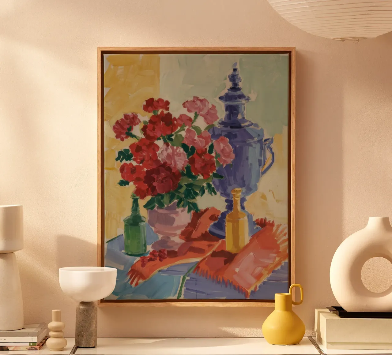 Il calore floreale di Samovar tela con Cornice a cassetta da Radiance Landscape
