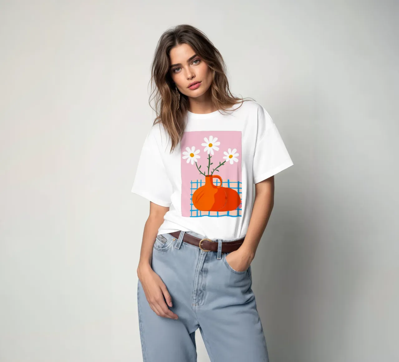 Gitternetz Gänseblümchen Delight T-Shirt von Moonlite Desire