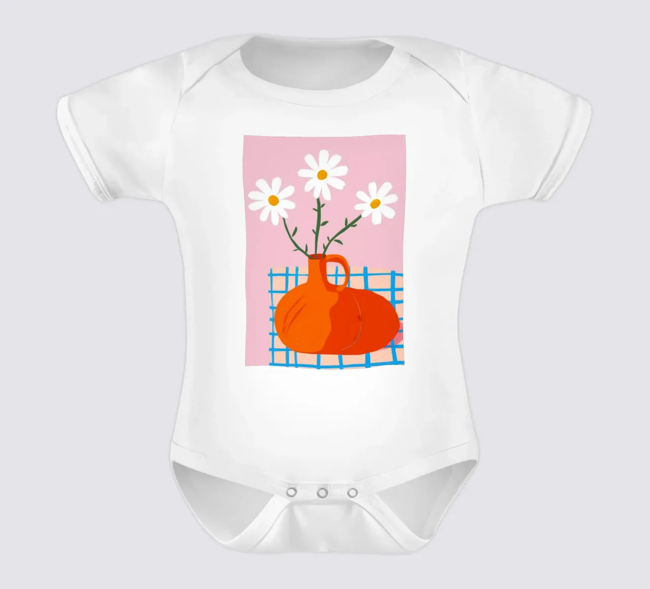Gitternetz Gänseblümchen Delight Kurzarm Babybody von Moonlite Desire
