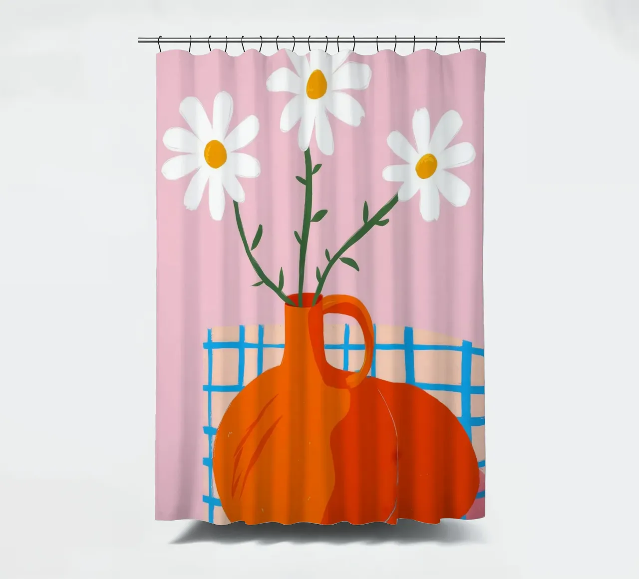 Gitternetz Gänseblümchen Delight Duschvorhang von Moonlite Desire