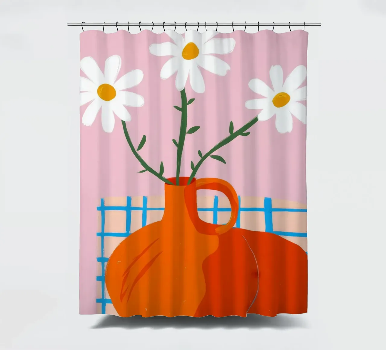 Gitternetz Gänseblümchen Delight Duschvorhang von Moonlite Desire