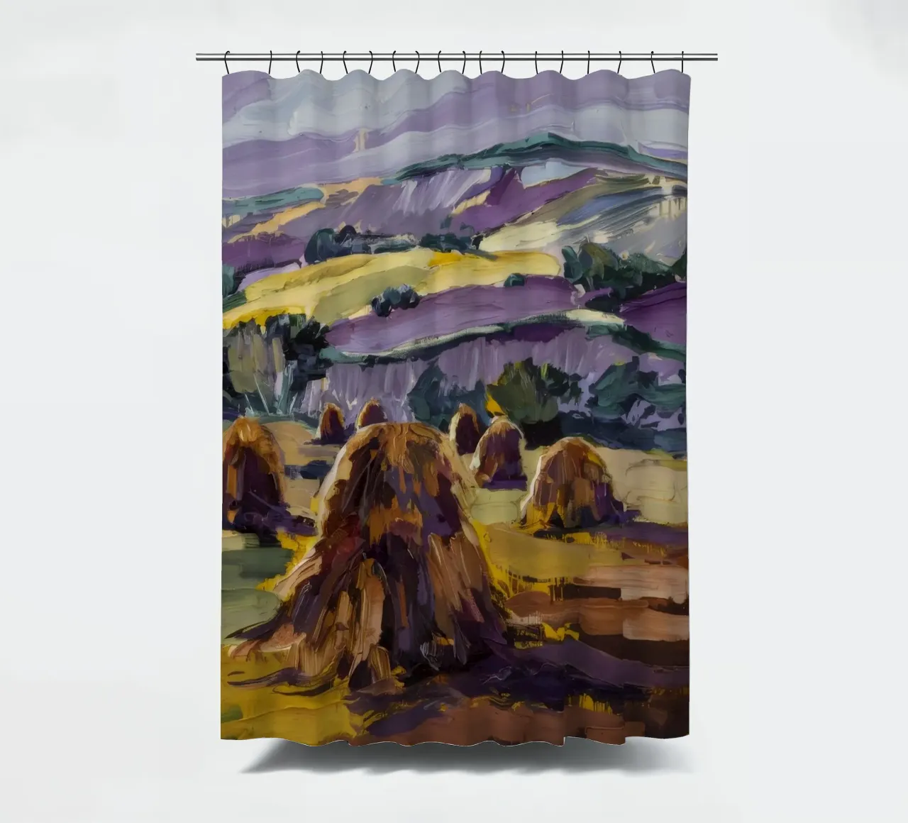 Harvested Fields Serenity shower curtain by Lush Essence