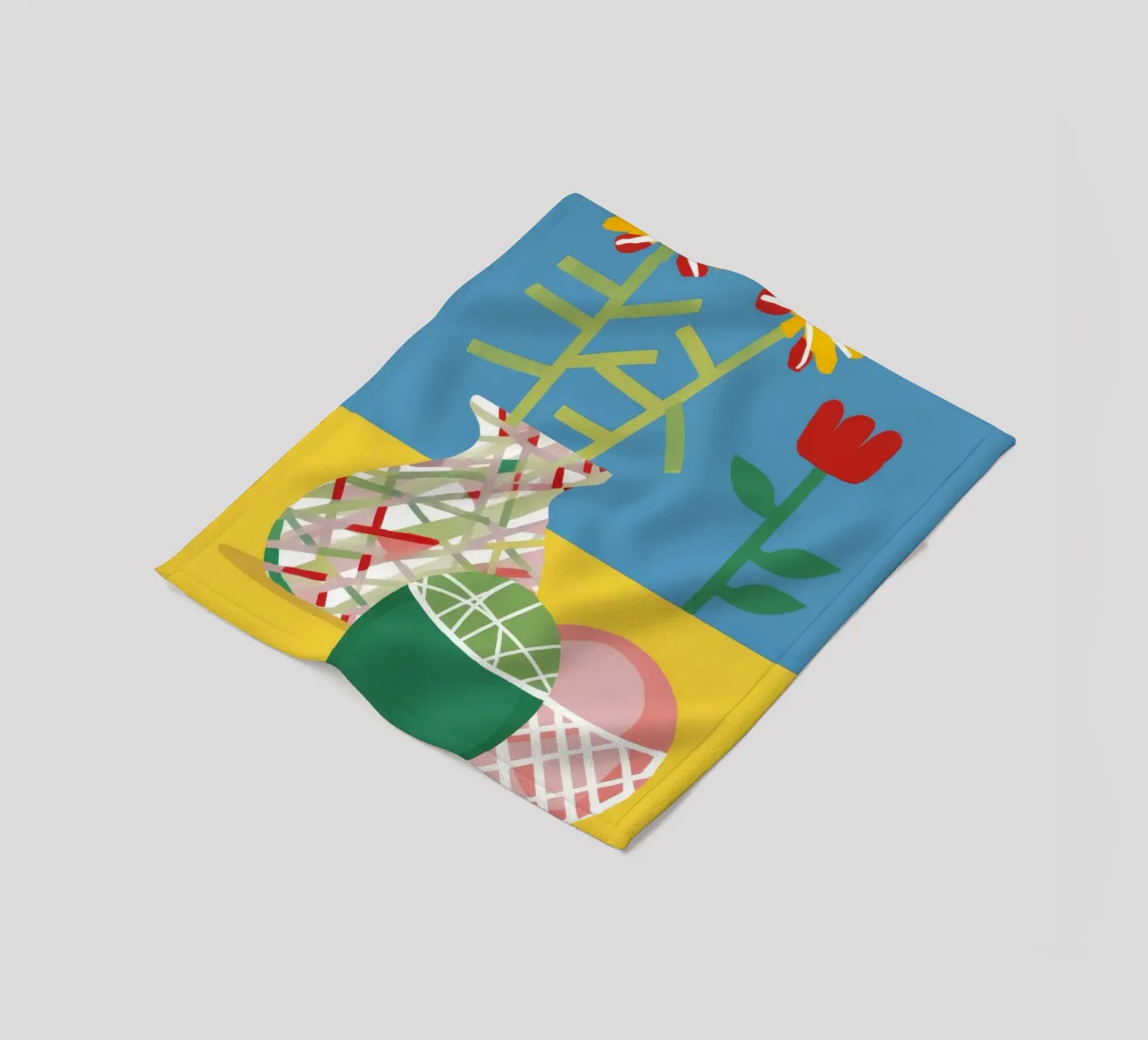 Deconstructed Tulip Table fleece blanket by Moonlite Desire