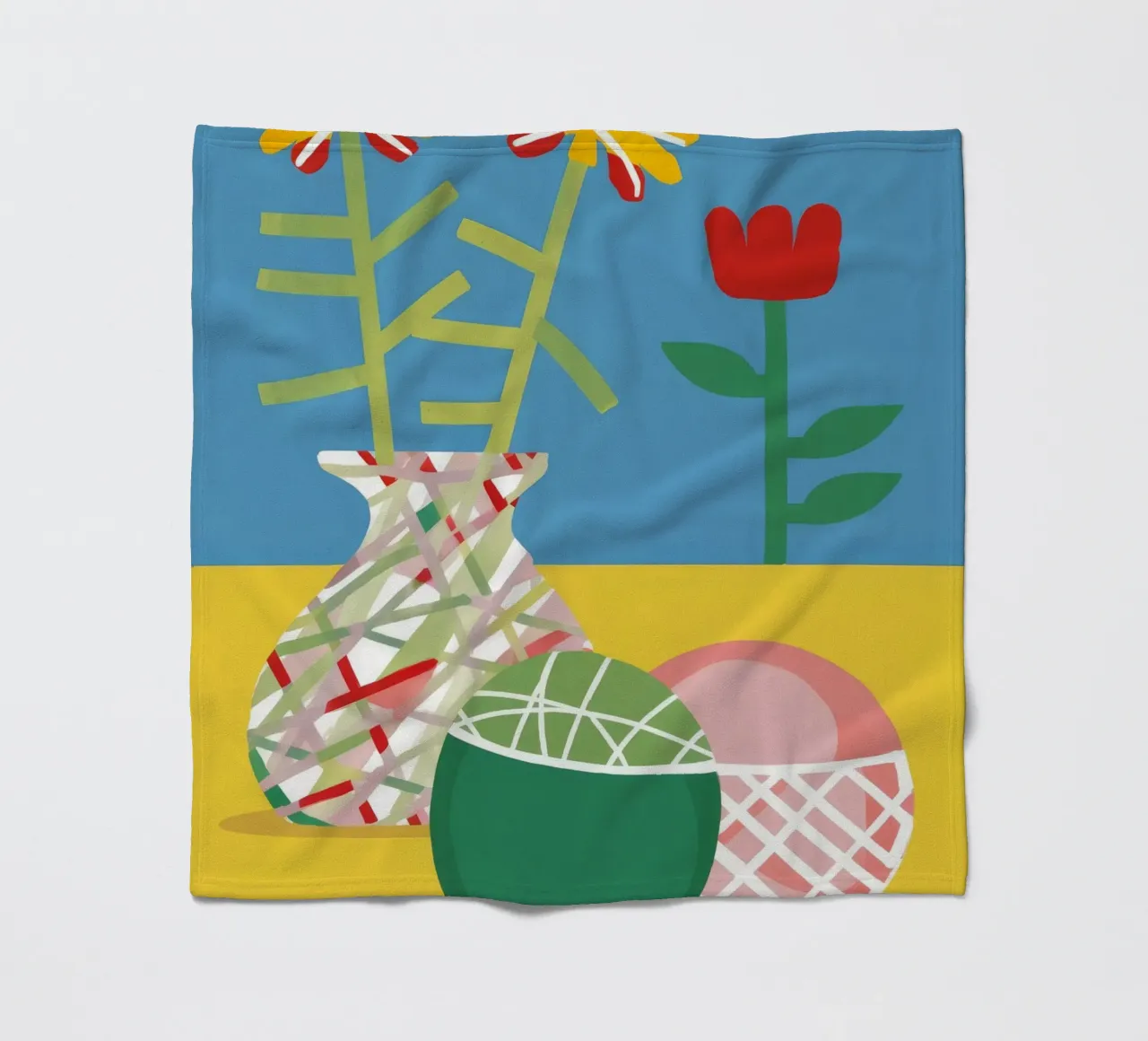 Deconstructed Tulip Table fleece blanket by Moonlite Desire