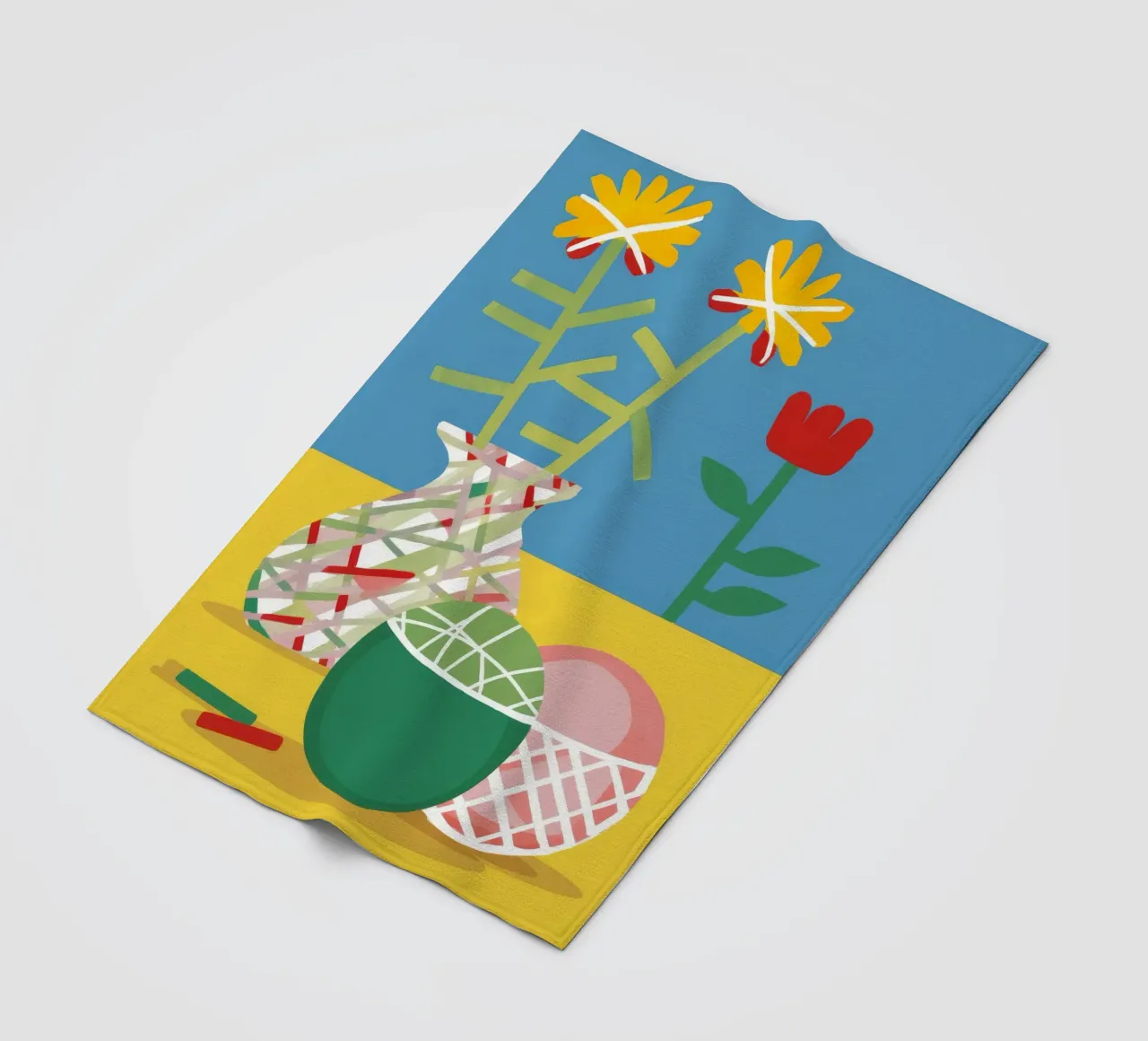 Deconstructed Tulip Table fleece blanket by Moonlite Desire
