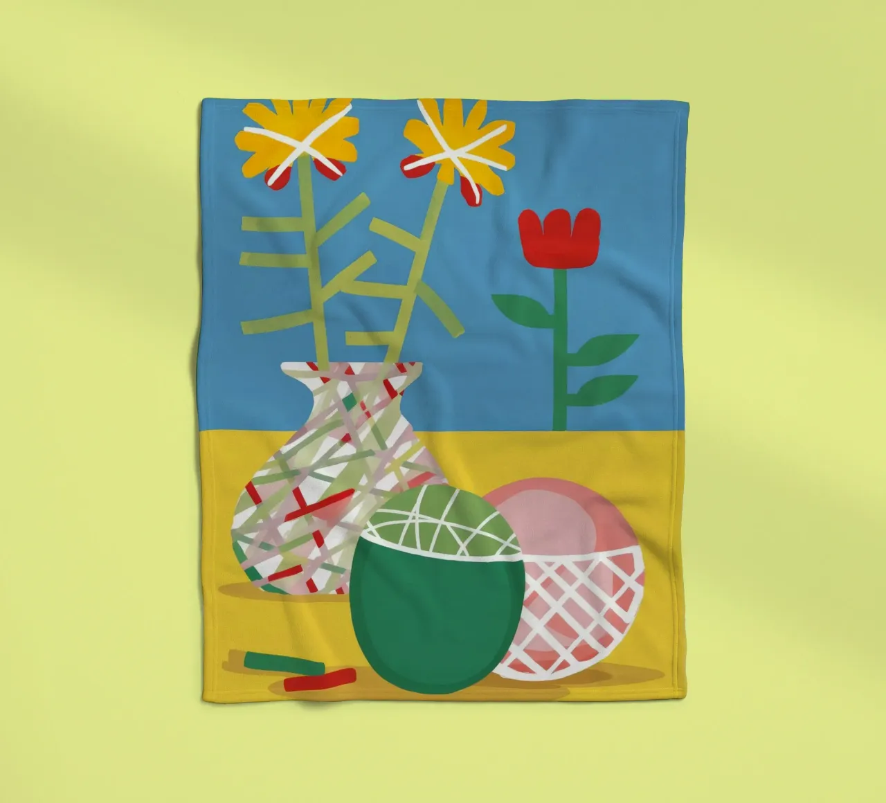Deconstructed Tulip Table fleece blanket by Moonlite Desire