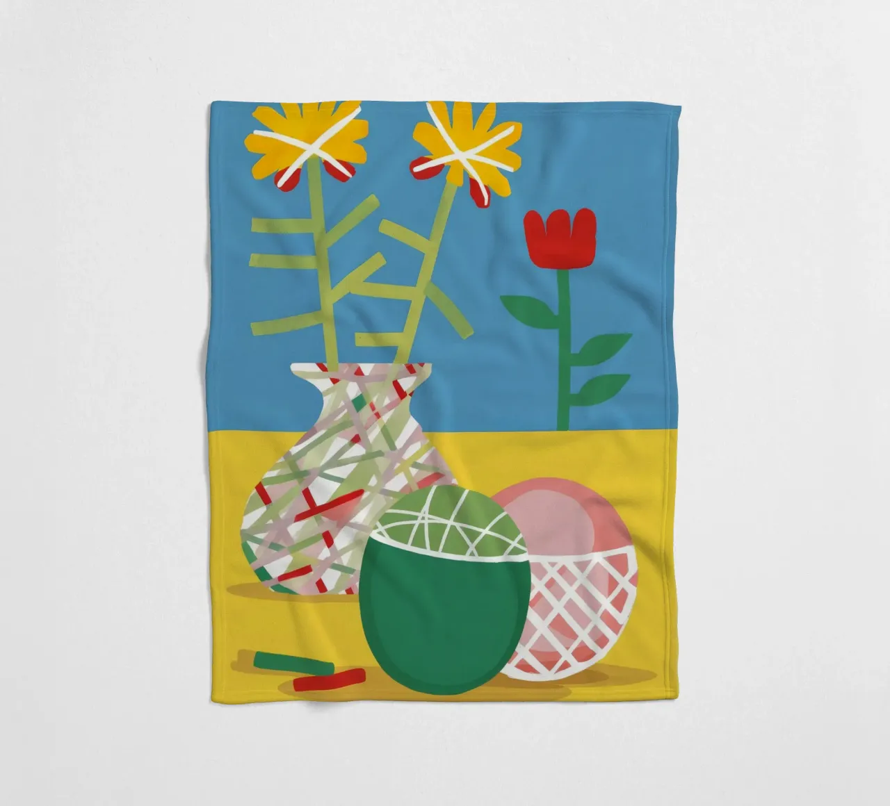 Deconstructed Tulip Table fleece blanket by Moonlite Desire