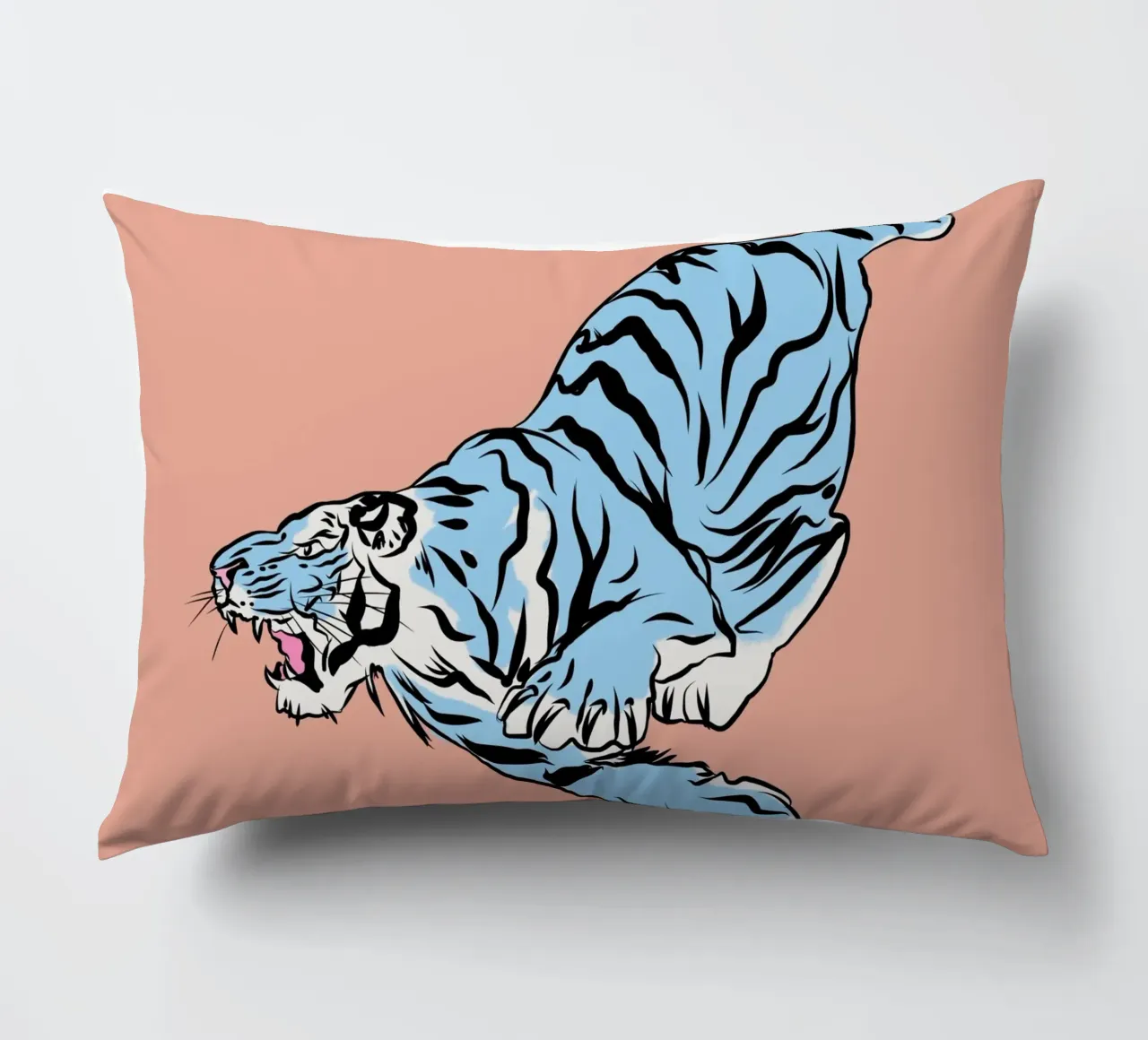 Ritratto di tigre 04 cuscino da Little Dean