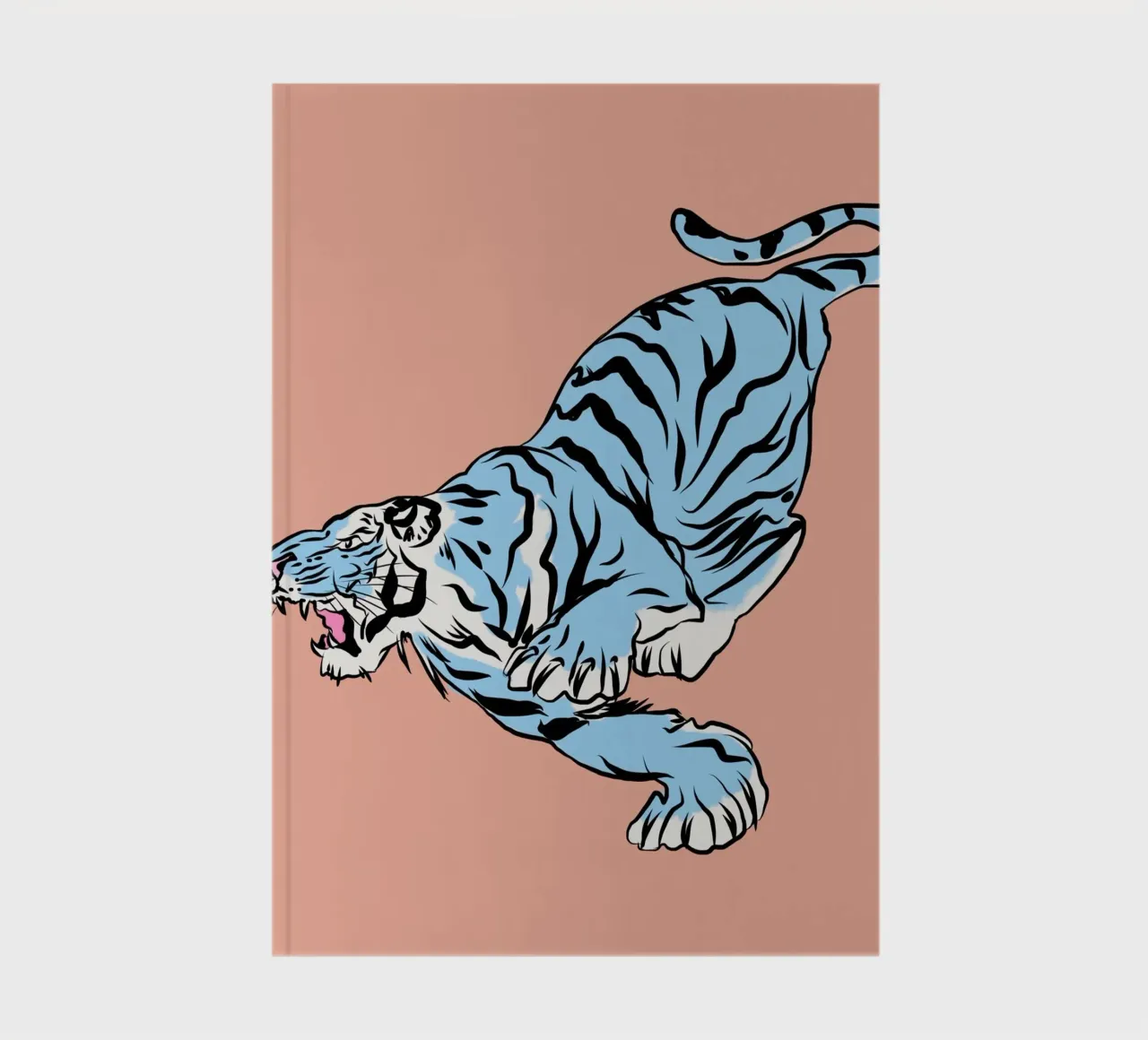 Tiger portrait 04 notebook by Little Dean