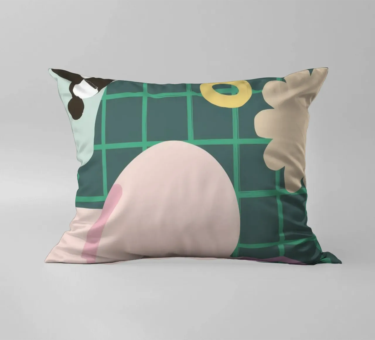 Fluid Checkered Dream decorative cushion by Moonlite Desire