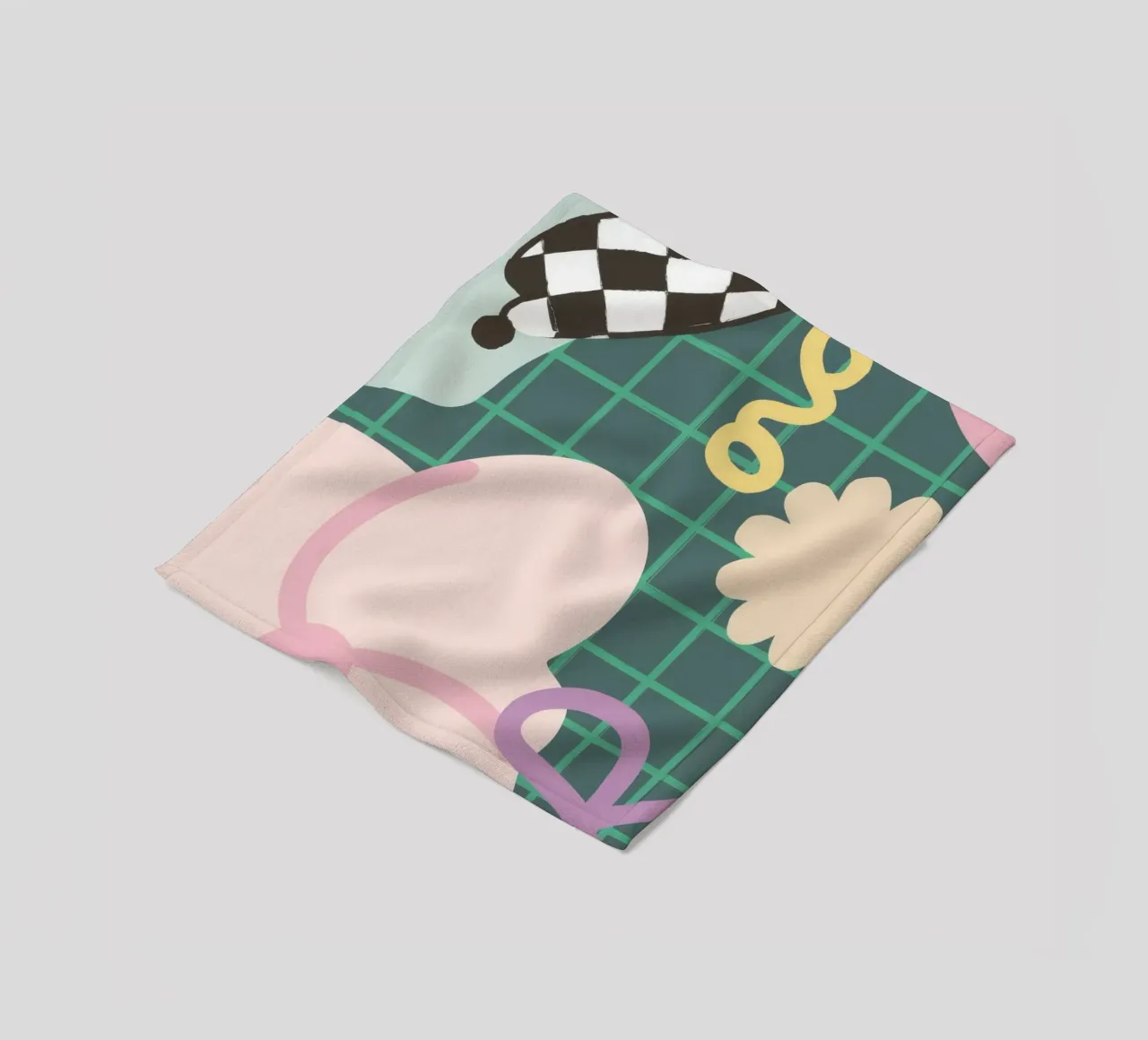 Fluid Checkered Dream fleece blanket by Moonlite Desire