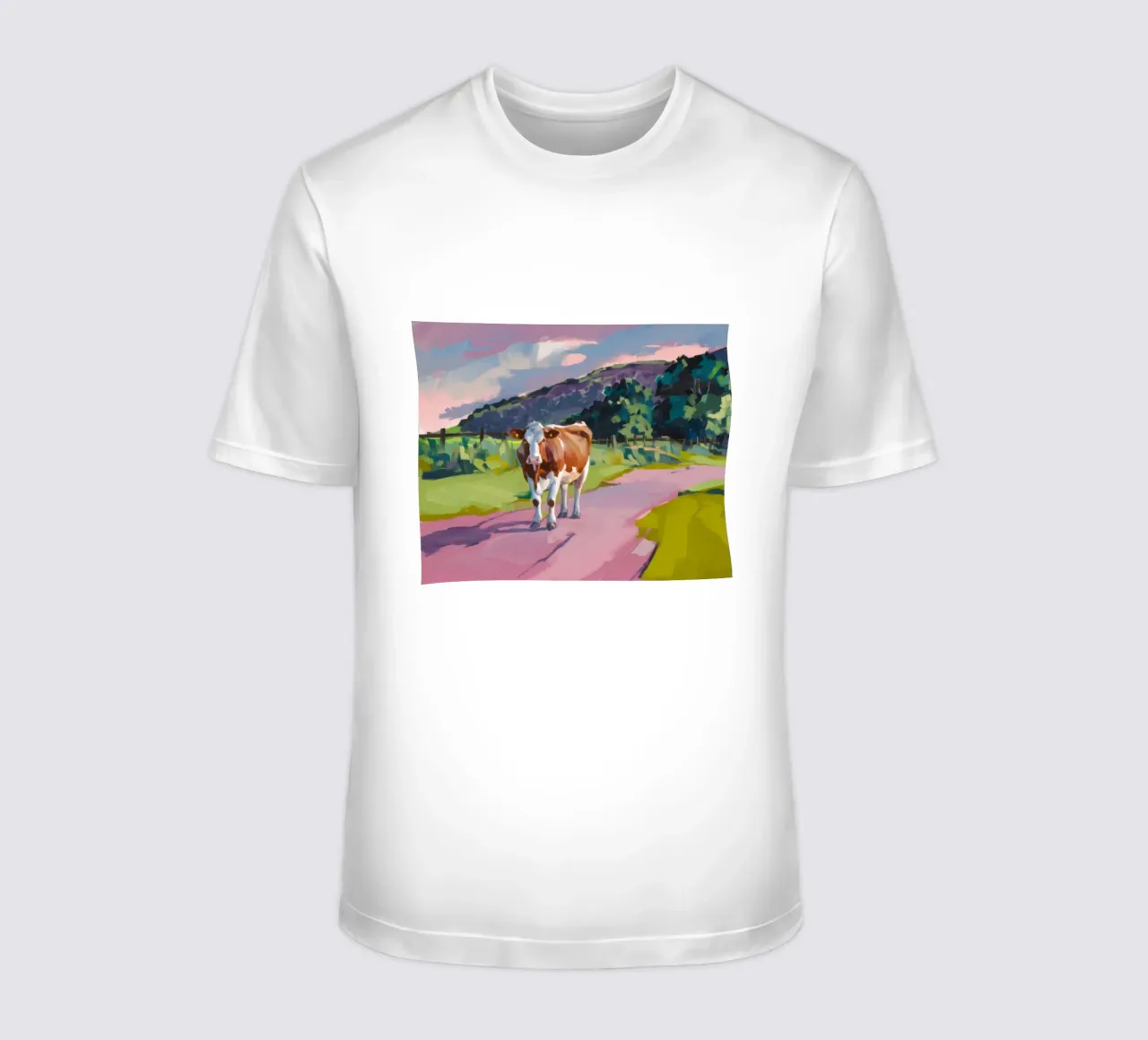 Sguardo di Bovino sulla strada t-shirt da Radiance Landscape