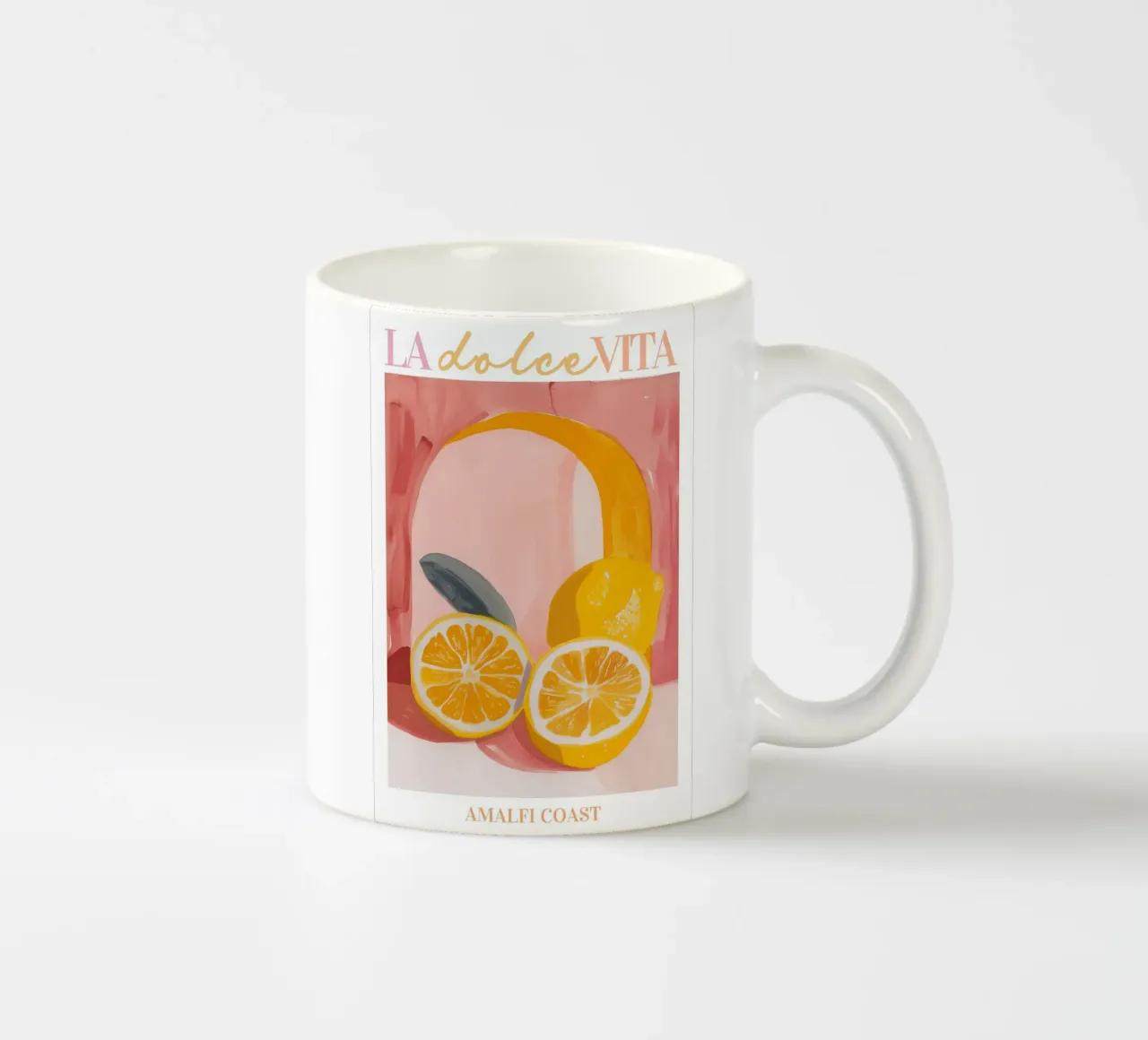 Zitrone drucken, Zitrone Poster, Obst Wandkunst, Italien Poster Keramik Tasse von Bella Studio
