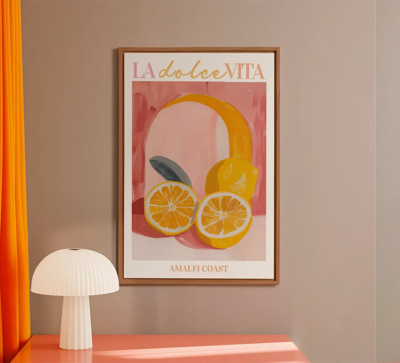 Zitrone drucken, Zitrone Poster, Obst Wandkunst, Italien Poster Alu-Dibond von Bella Studio